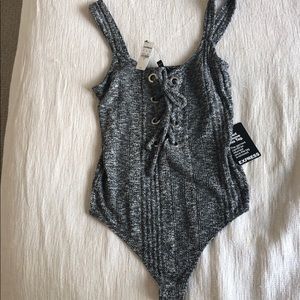 Never worn, Express gray body suit